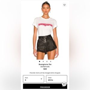 Departure “Buongiorno Tee.” New with tags size S